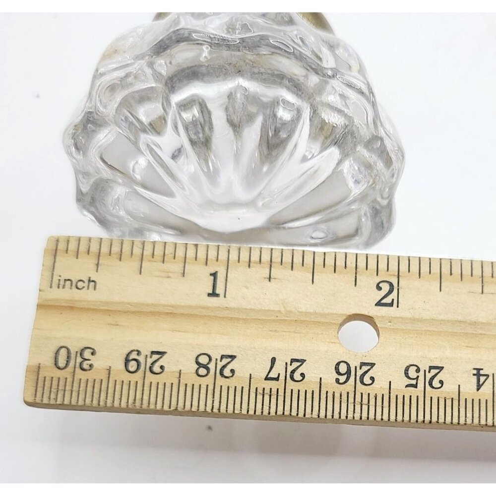 Antique Glass Brass Door Knobs Octagonal Design Architectural Salvage Set of 7 - Picture 6 of 9